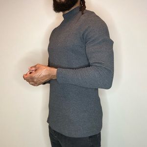 Bershka Size Large Half Turtleneck Sweater, Color: Gray